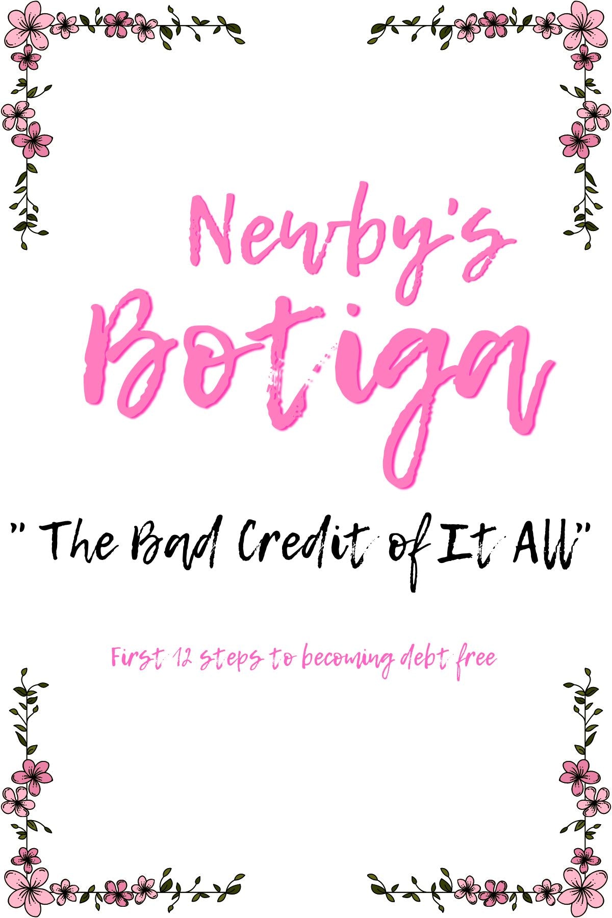 Newby's Botiga " The Bad Credit of It All" 12 Step Digital Aid