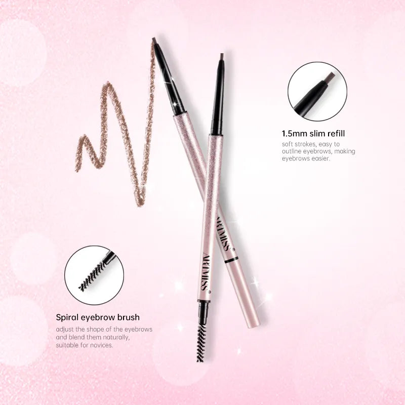 Ultra Slim Eyebrow Pencil Waterproof With Brush